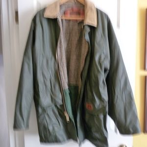 Lightly used Woolrich "oilskin" men's jacket